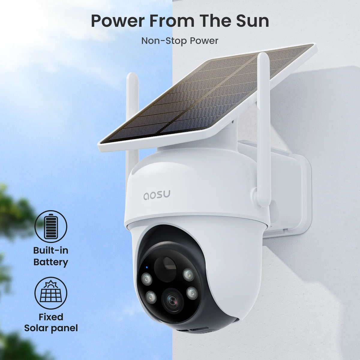 AOSU 3MP Solar Wi-Fi Camera